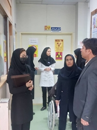 بازدید تیم ارزیاب معاونت درمان دانشگاه از بیمارستان خاتم الانبیاء شهرستان درمیان